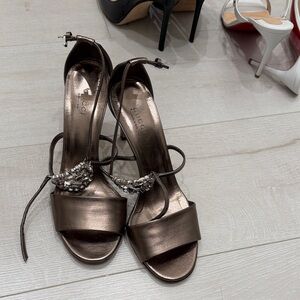 Gucci Women's Bronze Heels with Embellishments